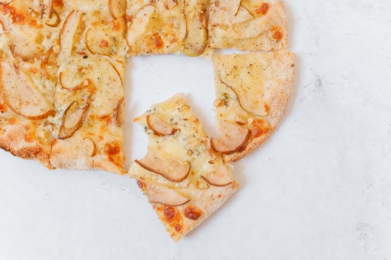 Gourmet vegetarian pizza option for catering